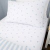 Bianca Mini Star And Stripes Bed Linen Fitted Sheet Blue