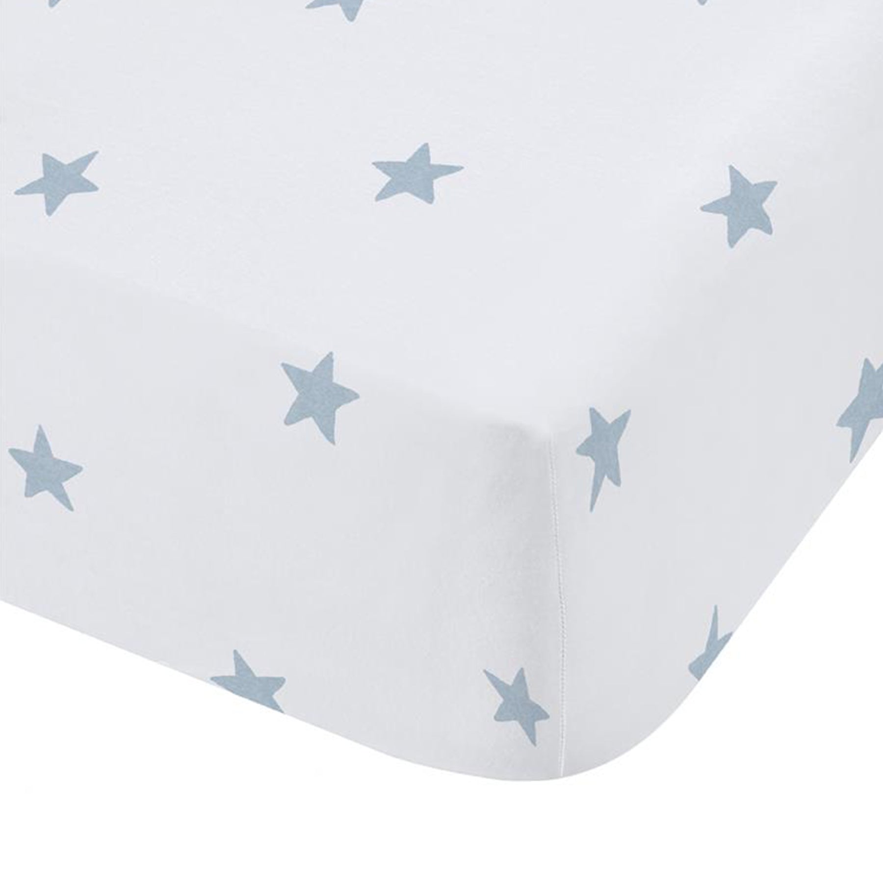 Bianca Mini Star And Stripes Bed Linen Fitted Sheet Blue