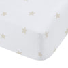 Bianca Mini Star And Stripes Bed Linen Fitted Sheet Natural