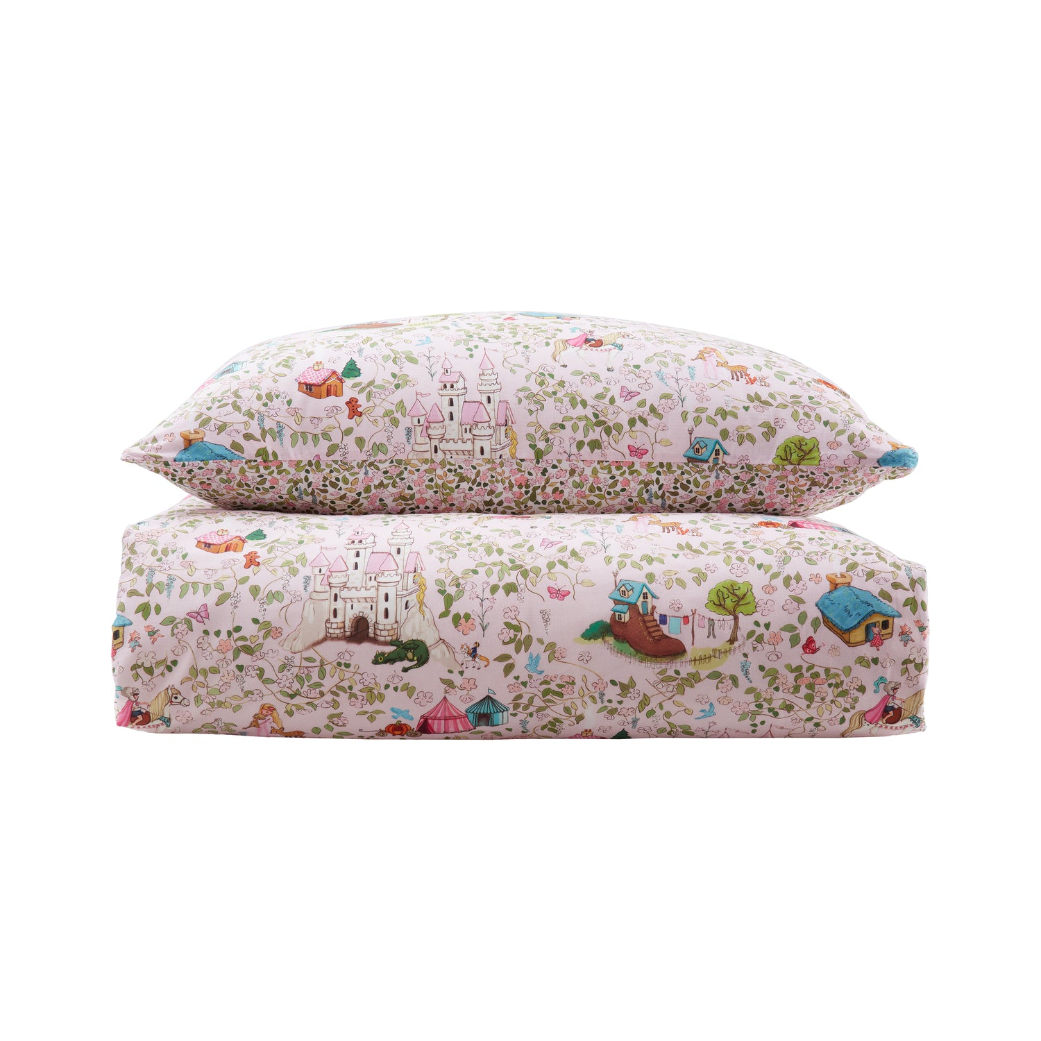 Belle and Boo Fairytale Duvet Cover Bedding Set Pink