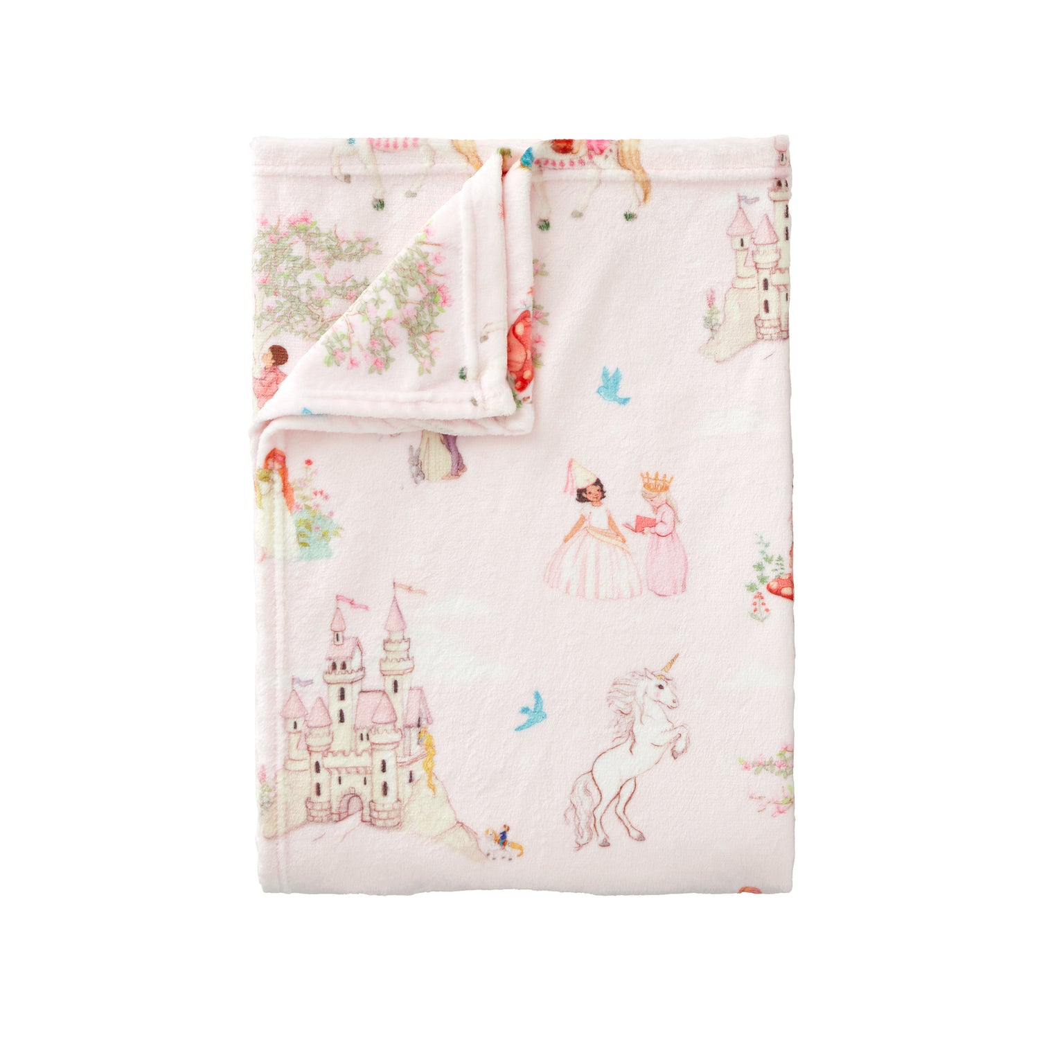 Belle and Boo Fairytale 150cm x 200cm Throw Pink