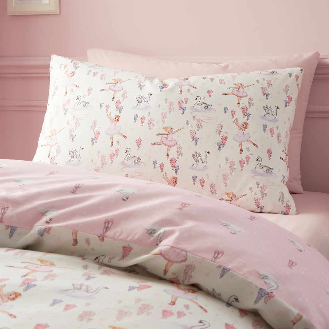Belle and Boo Ballerina Duvet Cover Bedding Set Pink