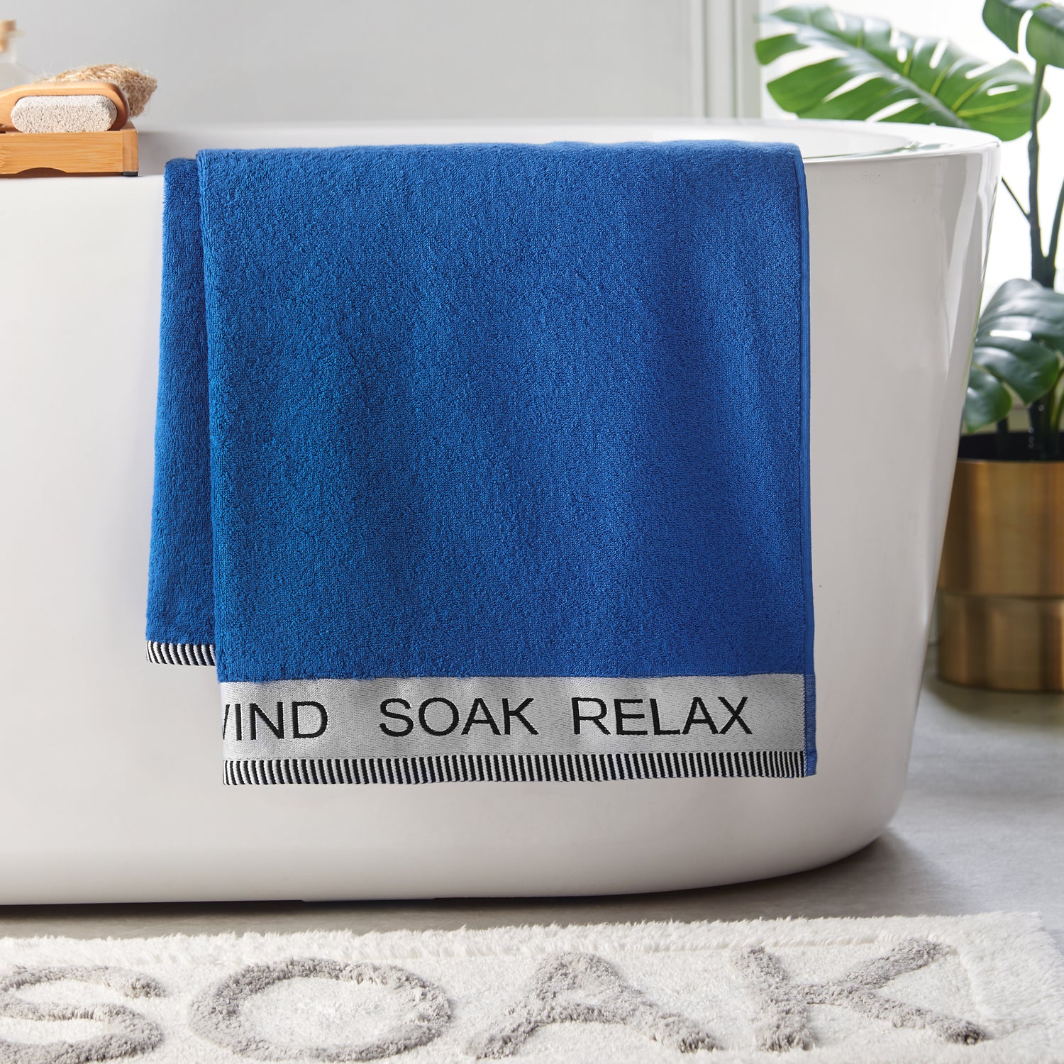 Catherine Lansfield Quick Dry Bale of Four Towels Cobalt Blue