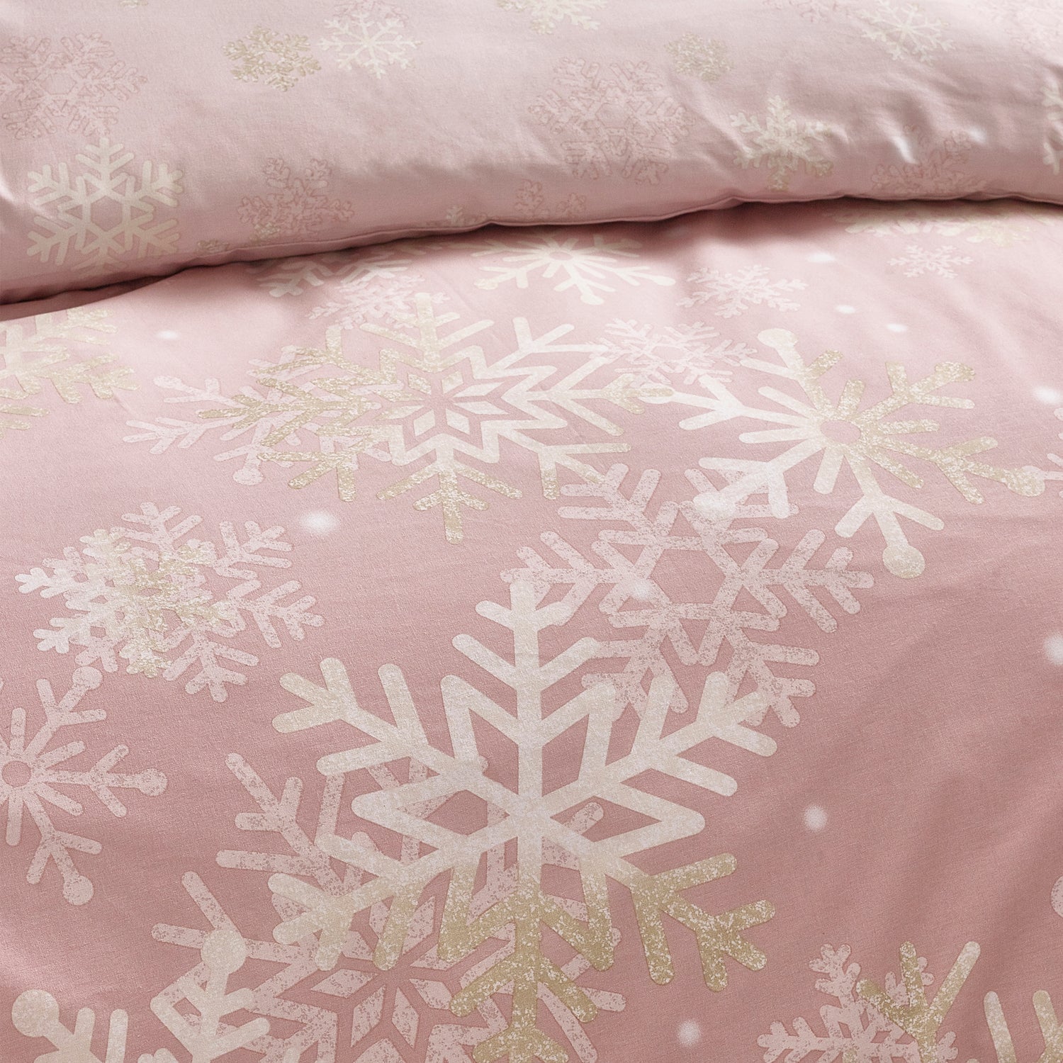 Catherine Lansfield Baby Its Cold Outside Duvet Cover Bedding Set Pink