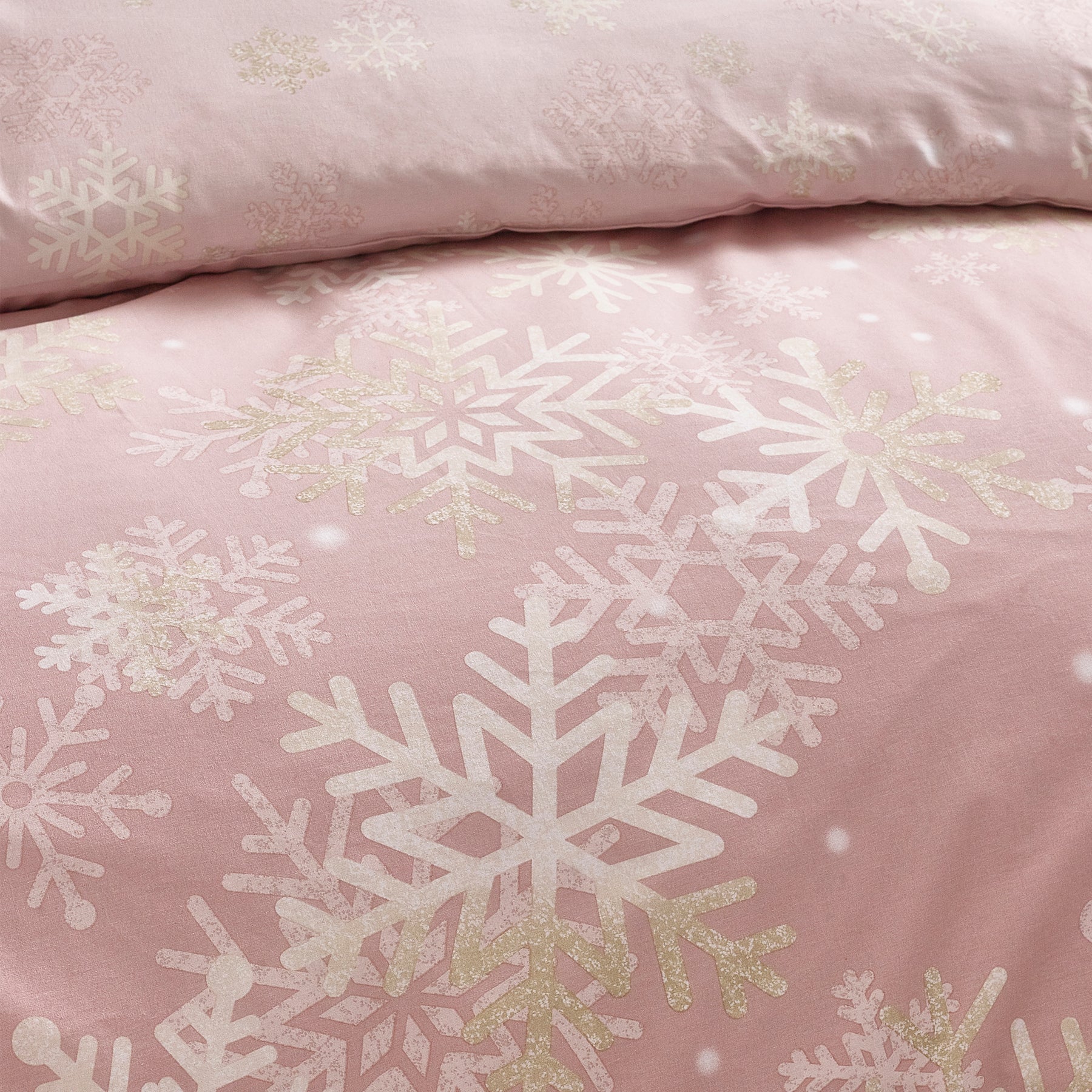 Catherine Lansfield Baby Its Cold Outside Duvet Cover Bedding Set Pink