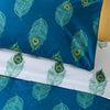 Their Nibs Peacock Feather Duvet Cover Bedding Set Teal