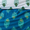 Their Nibs Peacock Feather Duvet Cover Bedding Set Teal