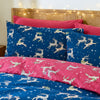Their Nibs Christmas Reindeer Duvet Cover Bedding Set Blue
