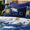 Their Nibs Disco Space Duvet Cover Bedding Set Navy