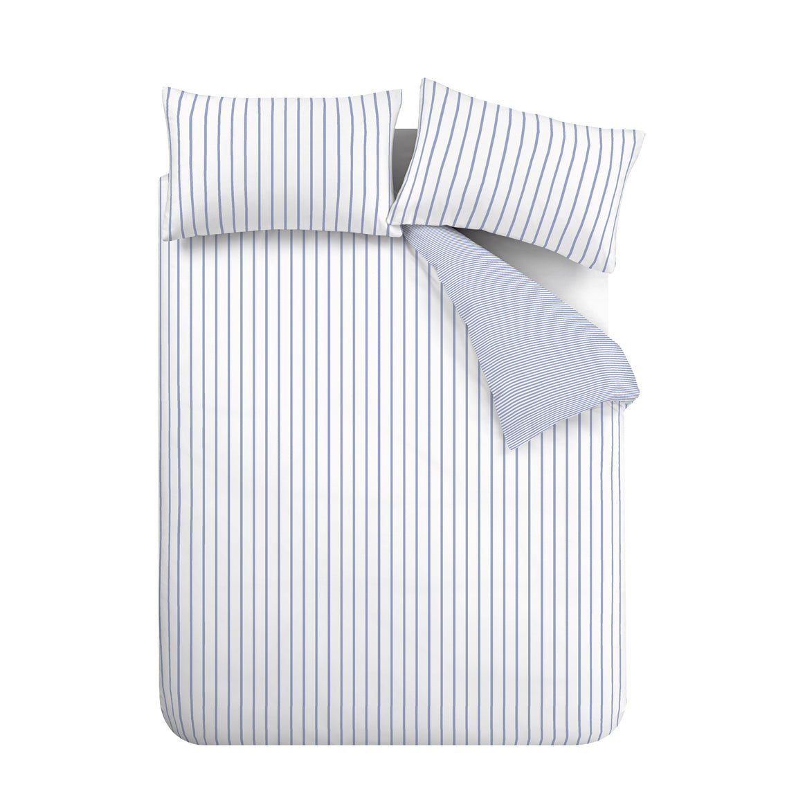 Bianca Hampton Stripe Duvet Cover Bedding Set Blue