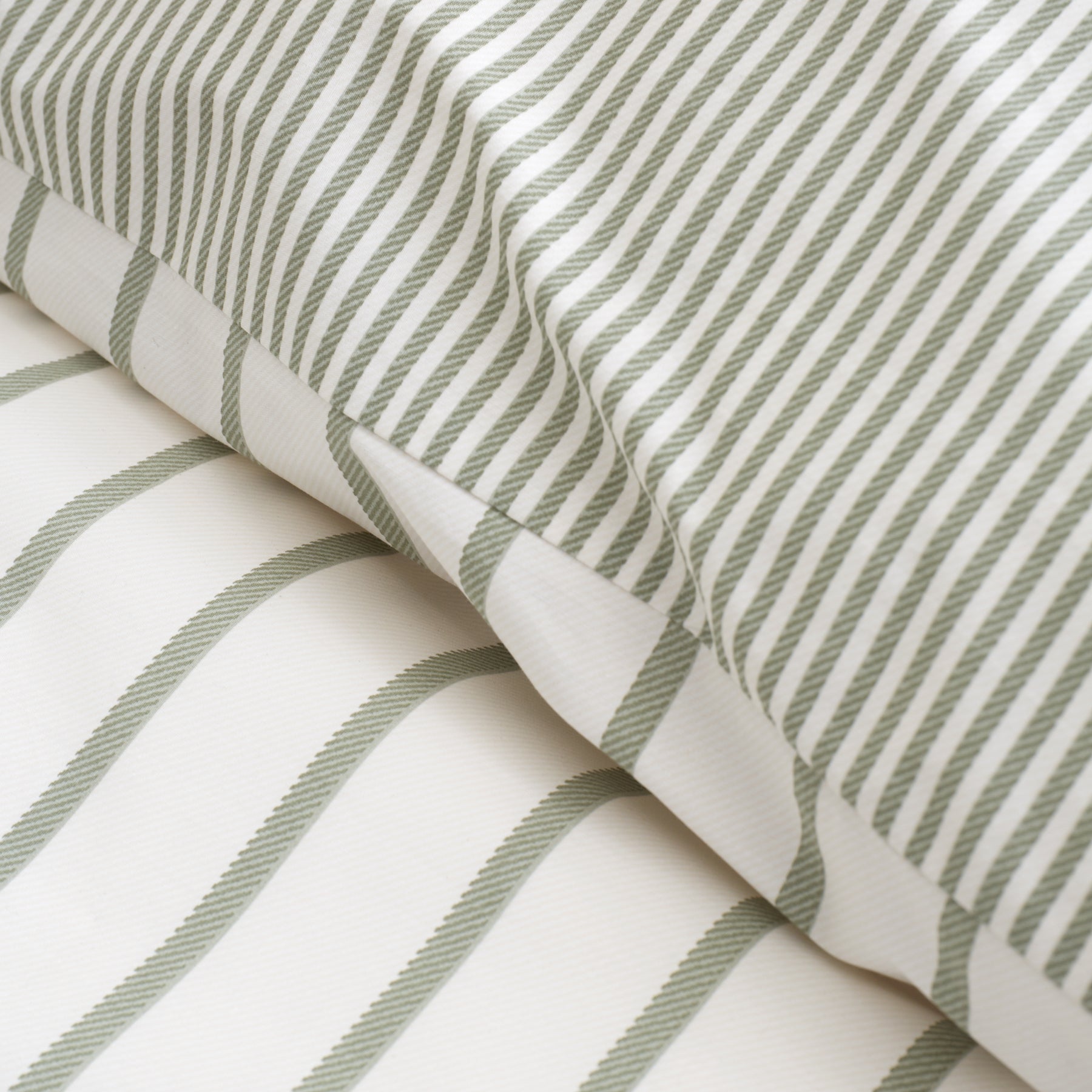 Bianca Hampton Stripe Duvet Cover Bedding Set Green