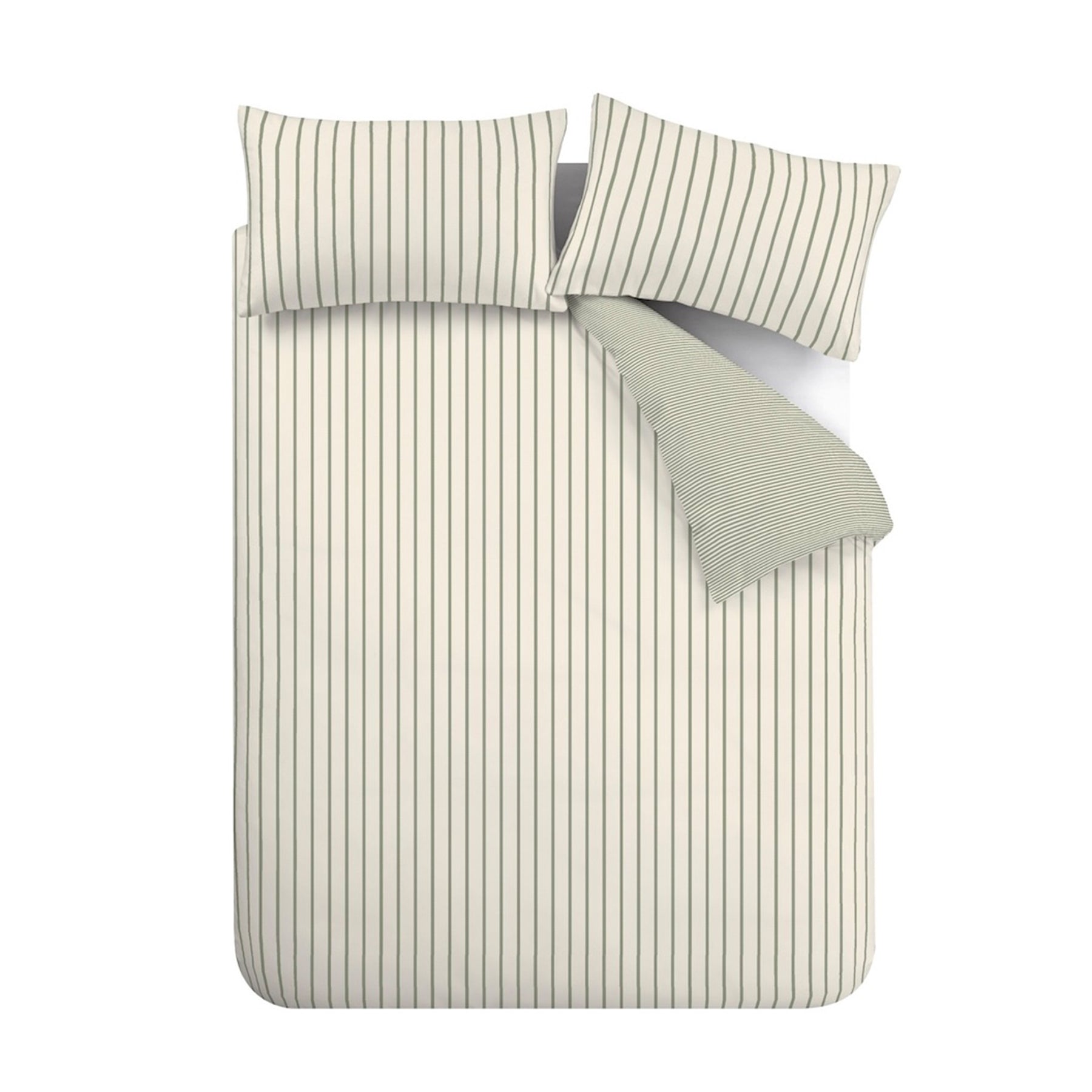 Bianca Hampton Stripe Duvet Cover Bedding Set Green
