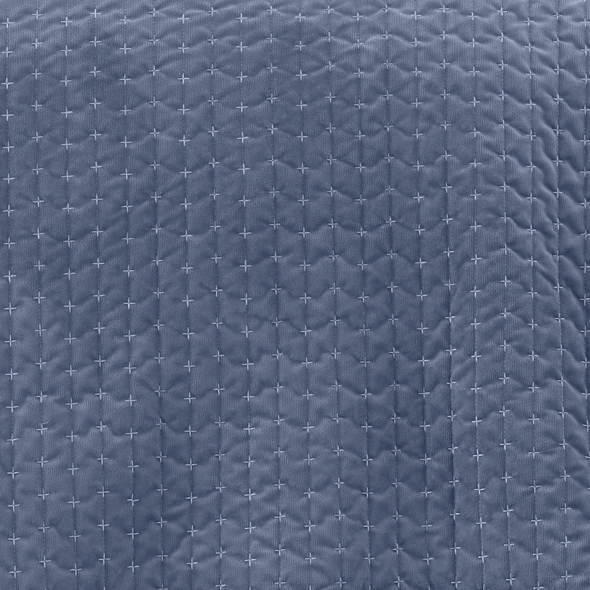 Bianca Attica Velvet 240cm x 260cm Embroidered Bedspread Blue