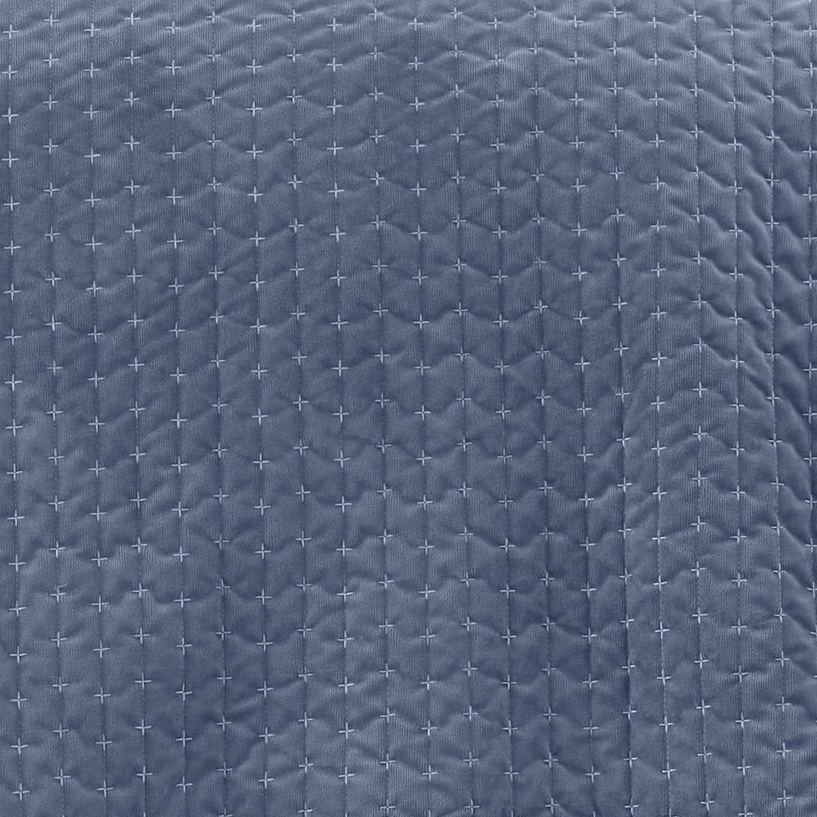 Bianca Attica Velvet 240cm x 260cm Embroidered Bedspread Blue