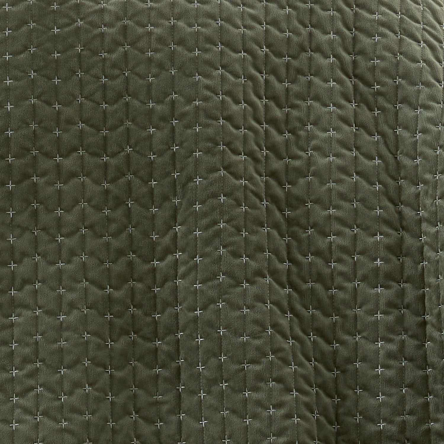 Bianca Attica Velvet 240cm x 260cm Bedspread Green