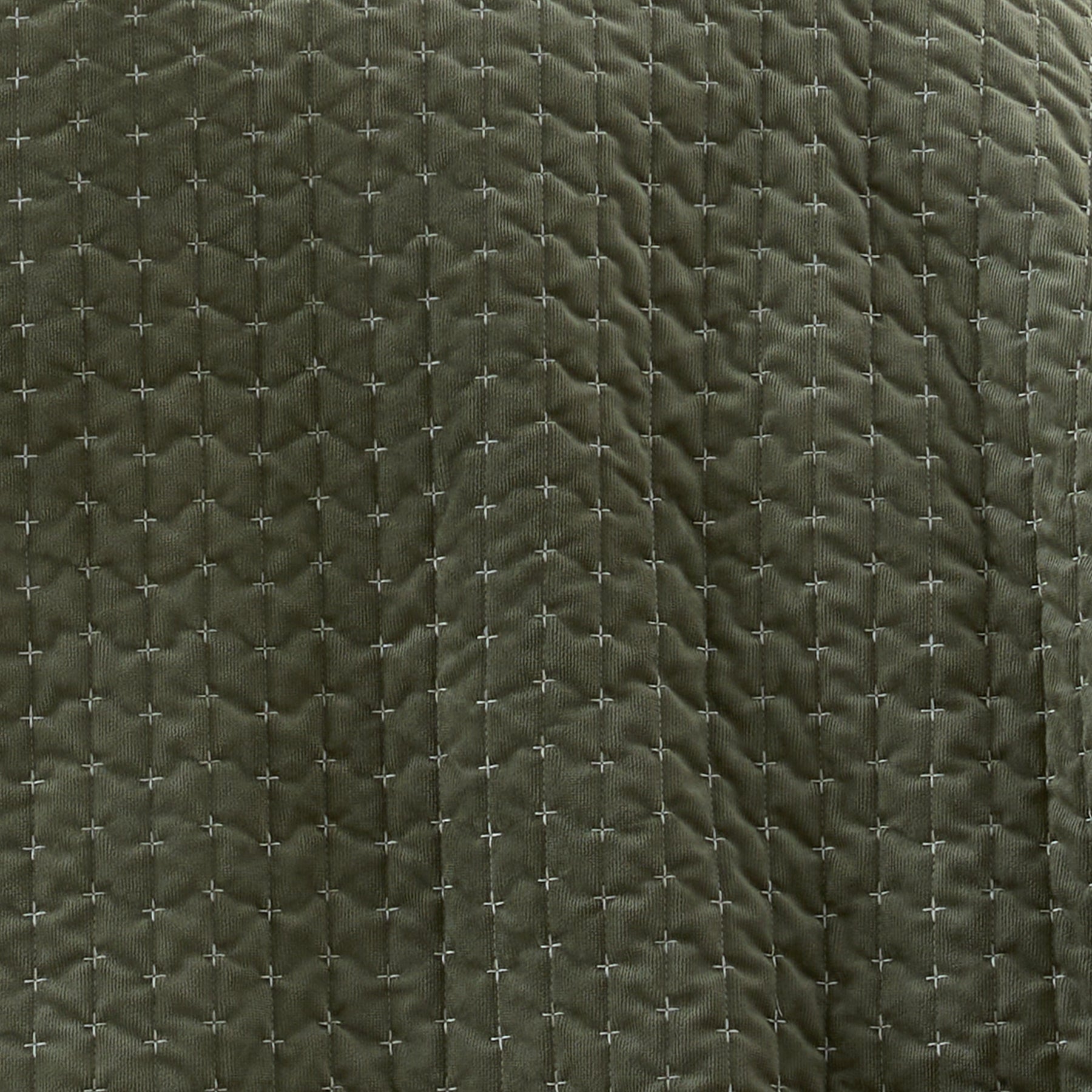 Bianca Attica Velvet 240cm x 260cm Bedspread Green
