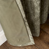 Bianca Attica Velvet Ready Made Eyelet Blackout Curtains Green
