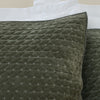 Bianca Attica Velvet Pillow Protector Green