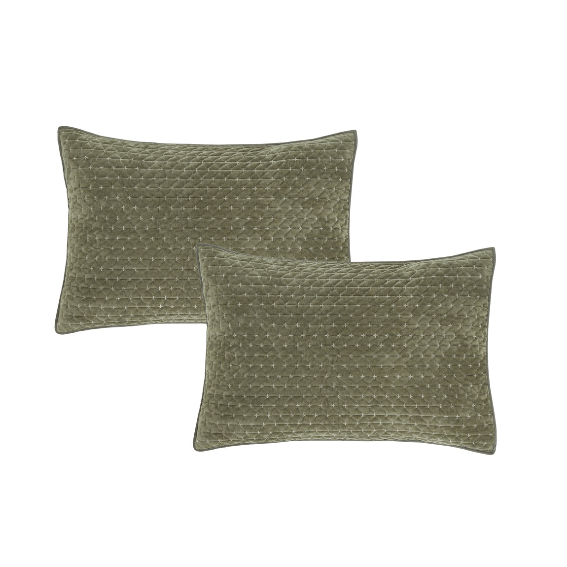 Bianca Attica Velvet Pillow Protector Green