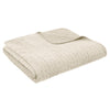 Bianca Attica Velvet 240cm x 260cm Bedspread Natural
