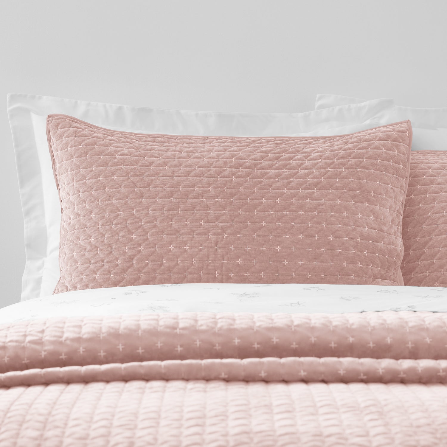 Bianca Attica Velvet Pair Pillow Protectors Pink