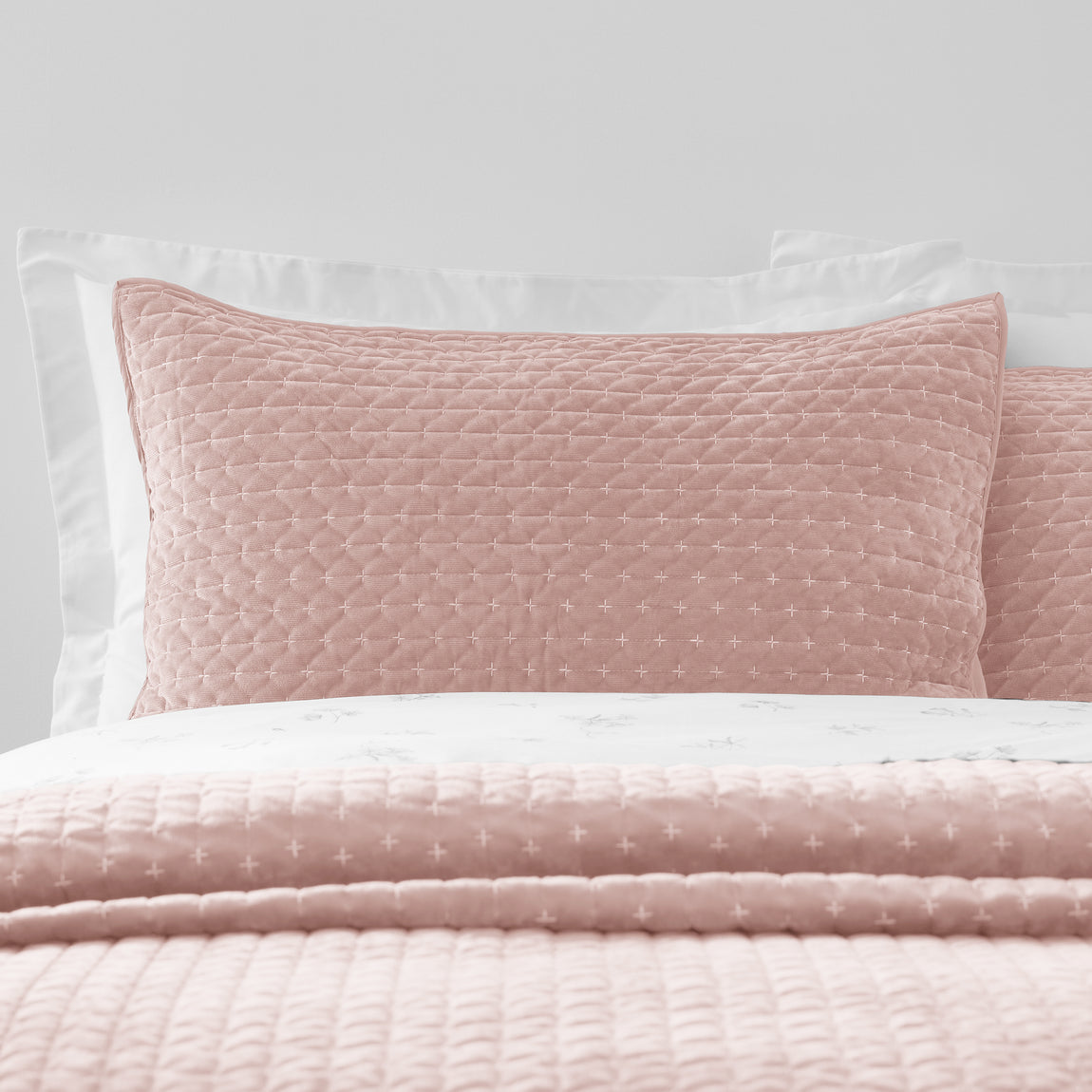 Bianca Attica Velvet Pair Pillow Protectors Pink