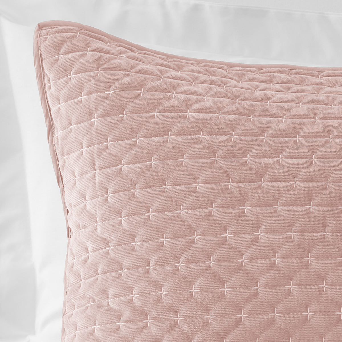 Bianca Attica Velvet Pair Pillow Protectors Pink