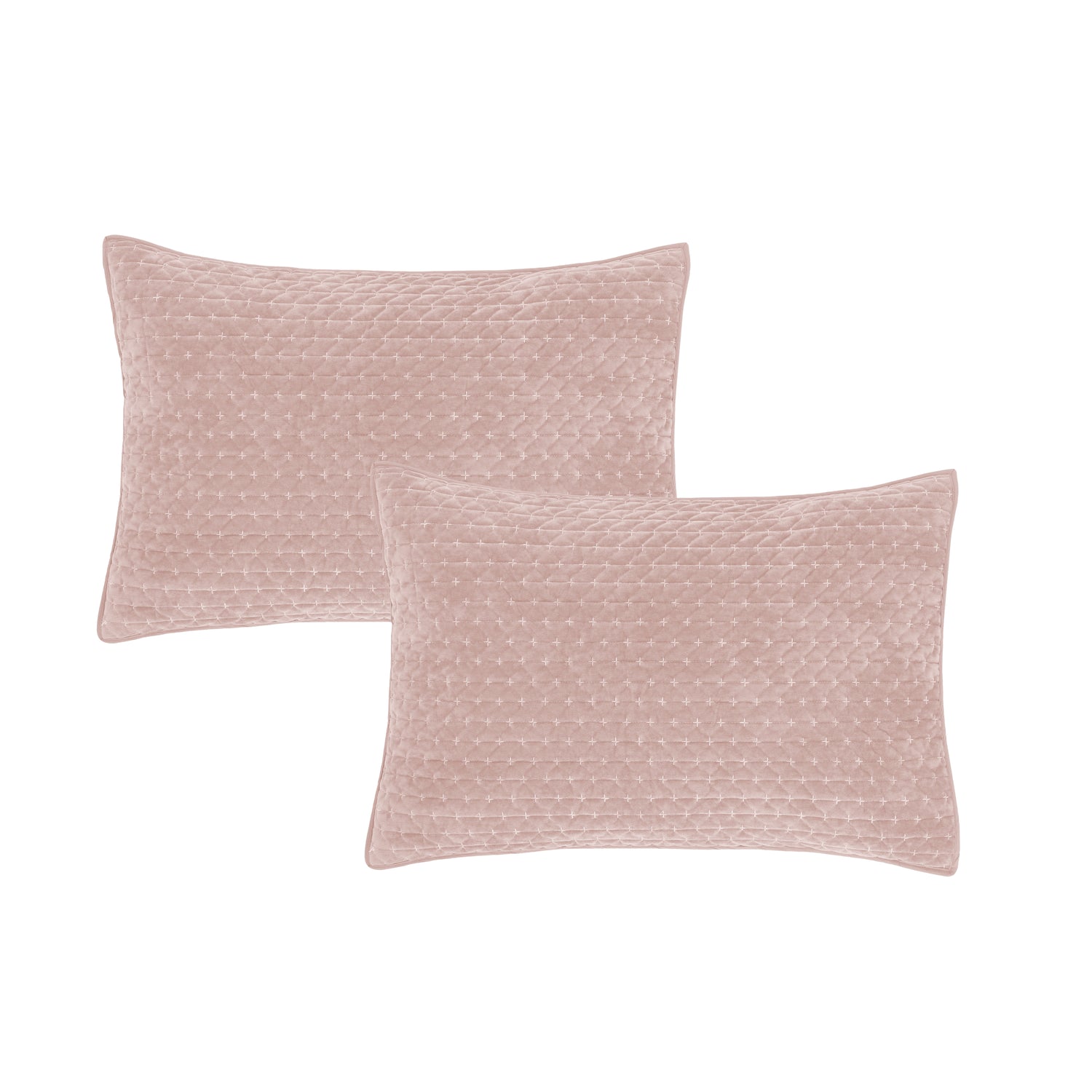 Bianca Attica Velvet Pair Pillow Protectors Pink