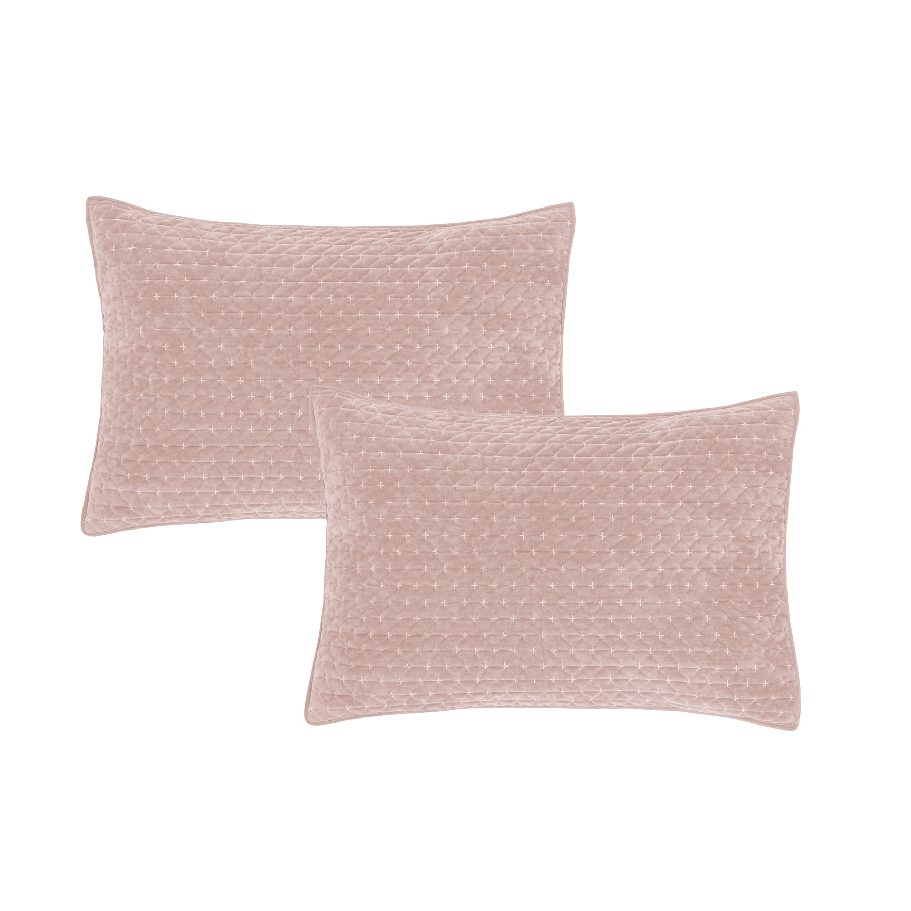 Bianca Attica Velvet Pair Pillow Protectors Pink
