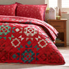 Catherine Lansfield Christmas Patchwork 220cm x 230cm Bedspread Red