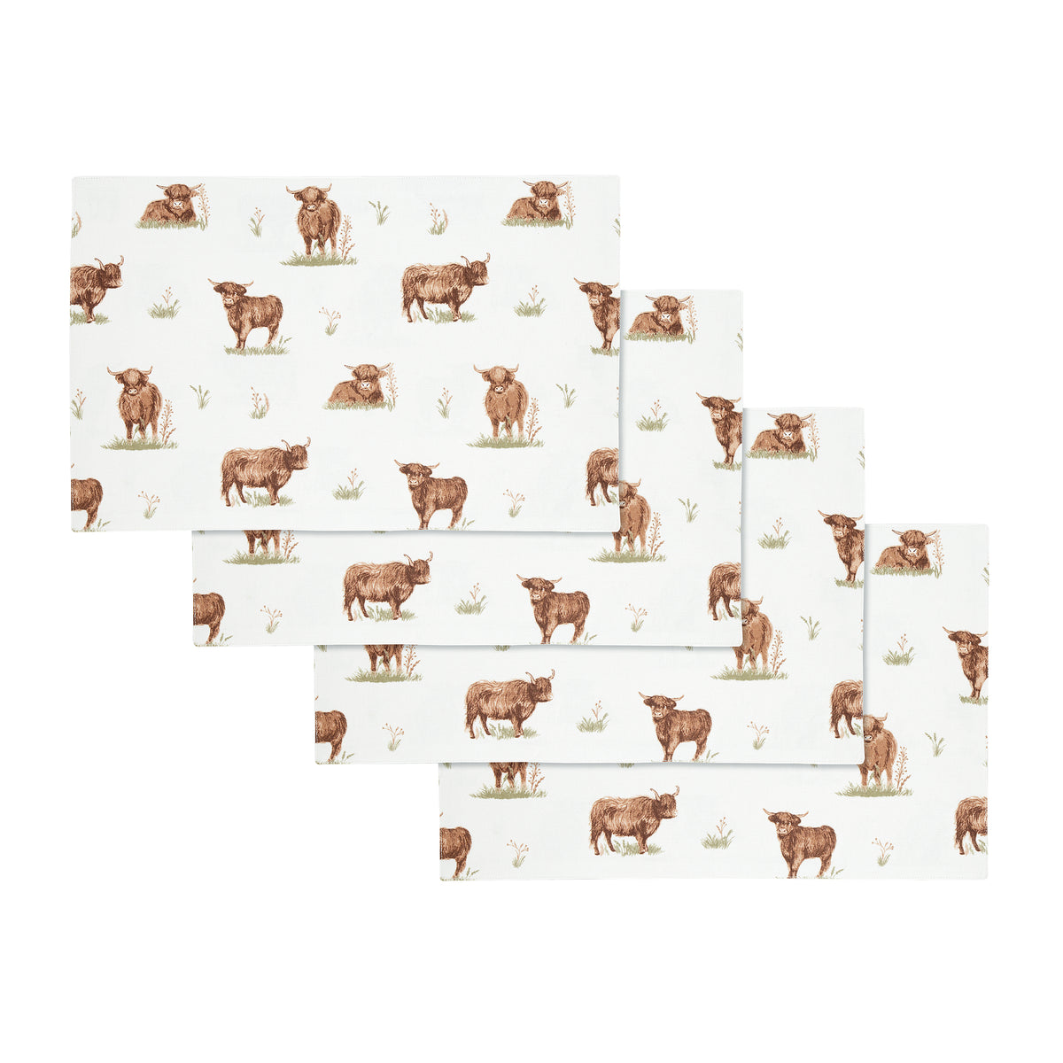 Catherine Lansfield Angus Highland Cow Placemat Natural