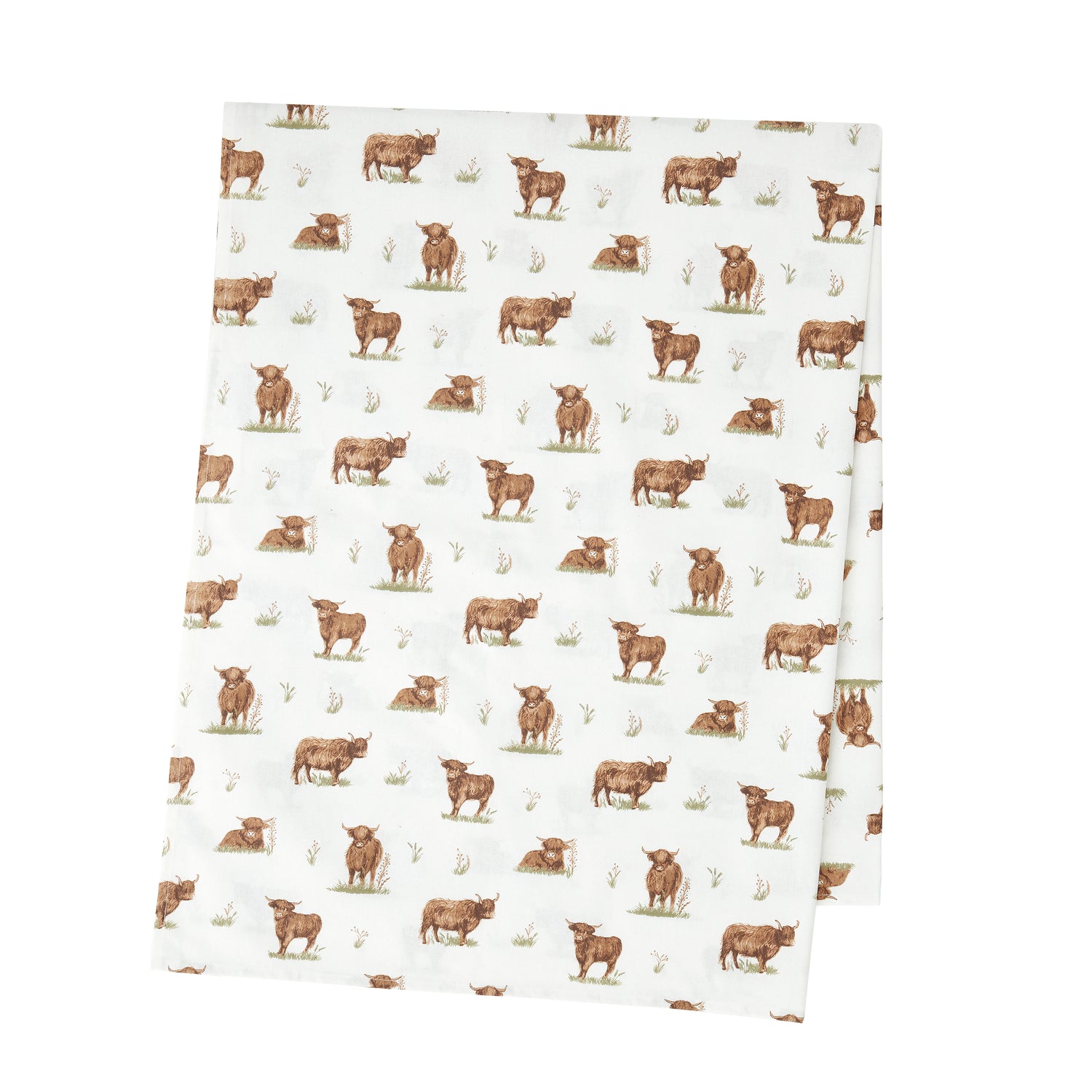 Catherine Lansfield Angus Highland Cow 137cm x 229cm Table Cloth Natural