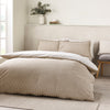 Catherine Lansfield Oxford Pinstripe Duvet Cover Bedding Set Natural