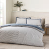 Catherine Lansfield Oxford Pinstripe Duvet Cover Bedding Set Navy