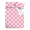 Catherine Lansfield Disco Cherries Duvet Cover Bedding Set Pink