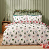 Catherine Lansfield Christmas Stripe Duvet Cover Bedding Set Red