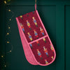 Catherine Lansfield Christmas Nutcracker Oven Glove Double Plum