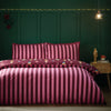 Catherine Lansfield Christmas Nutcracker Stripe Duvet Cover Bedding Set Plum