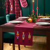Catherine Lansfield Christmas Nutcracker 33cm x 220cm Runner Plum