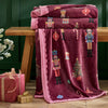 Catherine Lansfield Christmas Nutcracker Throw Plum