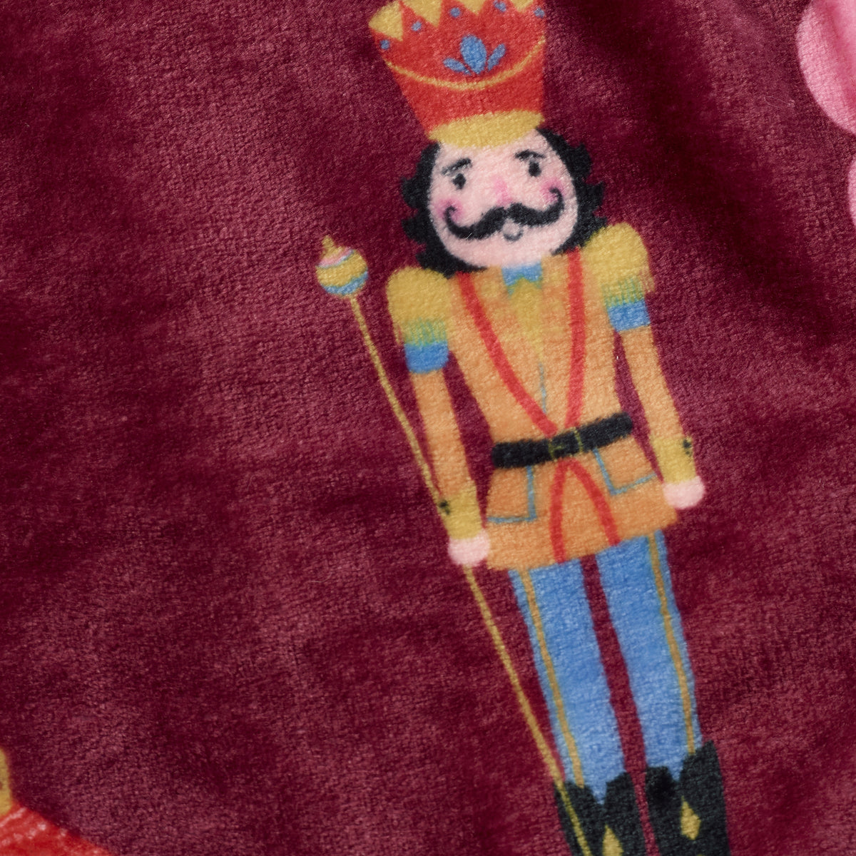 Catherine Lansfield Christmas Nutcracker Throw Plum