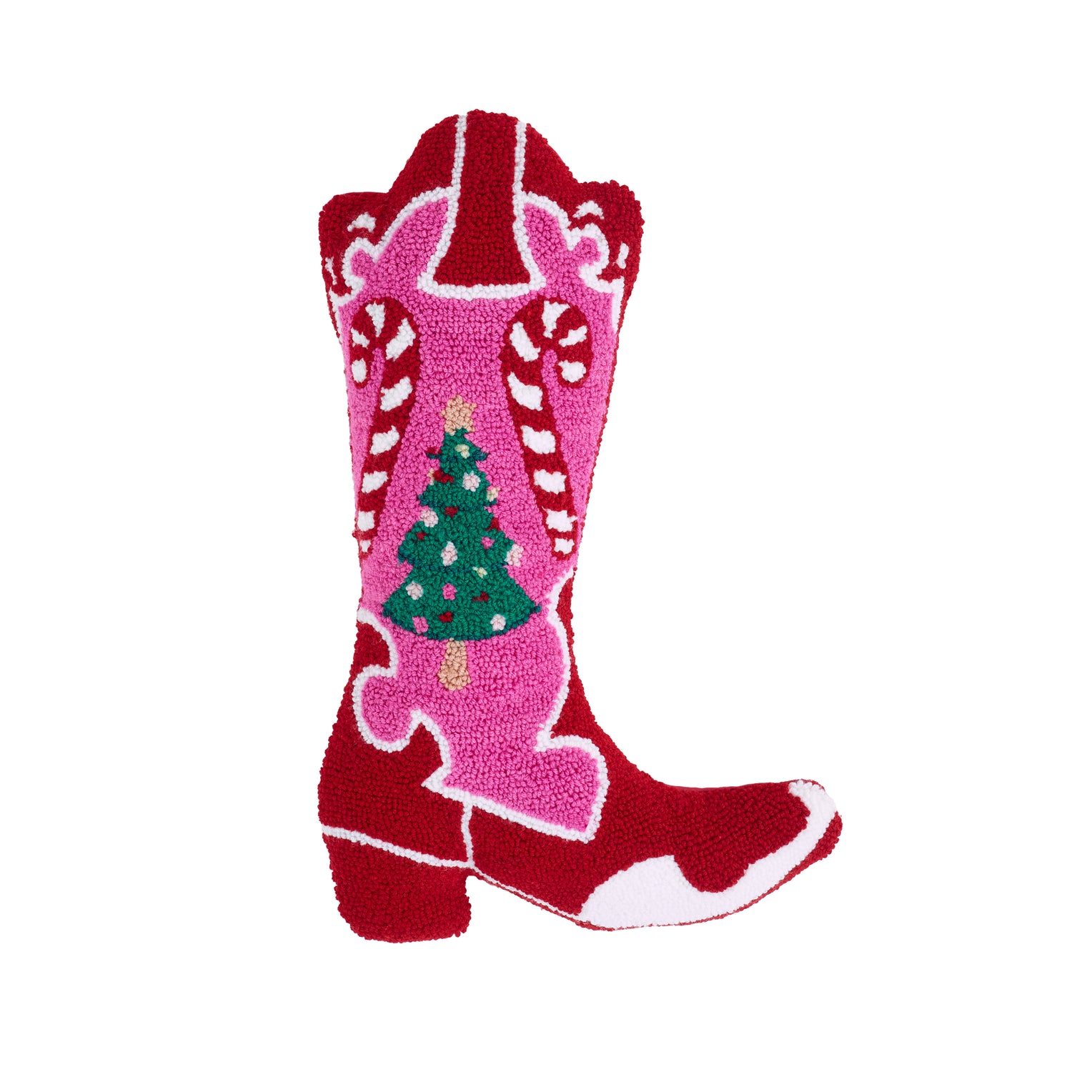 Catherine Lansfield Santas Howdy Christmas Filled Cushion Pink