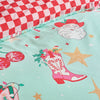 Catherine Lansfield Santas Howdy Christmas Duvet Cover Bedding Set Green