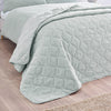 Catherine Lansfield Crinkle Seersucker 220cm x 220cm Bedspread Green
