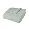 Catherine Lansfield Crinkle Seersucker 220cm x 220cm Bedspread Green