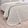 Catherine Lansfield Crinkle Seersucker 220cm x 220cm Bedspread Natural