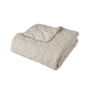 Catherine Lansfield Crinkle Seersucker 220cm x 220cm Bedspread Natural