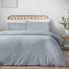 Catherine Lansfield Crinkle Seersucker Duvet Cover Bedding Set Blue