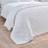 Catherine Lansfield Crinkle Seersucker 220cm x 220cm Bedspread White