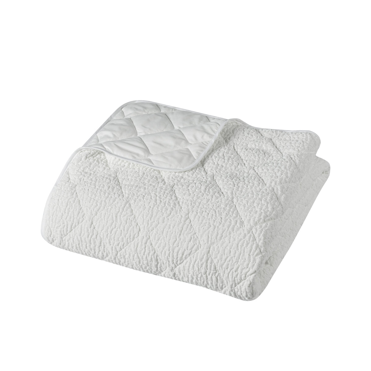 Catherine Lansfield Crinkle Seersucker 220cm x 220cm Bedspread White